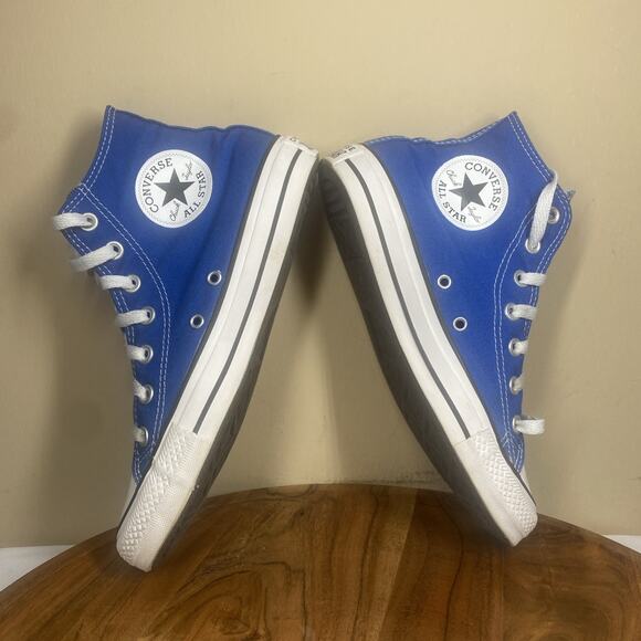 Converse Chuck Taylor All Star Womens Blue And White Size 7.5 High Top Shoes - Picture 8 of 12